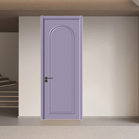 Porte en MDF fini, style minimaliste moderne, avec âme en bois massif, insonorisée, résistante à l'eau, écologique, pour chambre à coucher