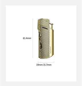 Briquet et coupe-cigare deux-en-un de qualité supérieure, coupe-vent, recharge directe, carburant au butane, construction métallique durable, cadeau pour <span class=keywords><strong>homme</strong></span> - Product Image 5