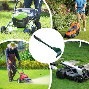 Raspador de cortacésped con mango ergonómico largo, herramienta de limpieza de cortacésped con cepillo, herramienta de limpieza para jardinería con soporte para cepillo y jabón - Product Image 3