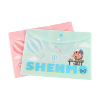 Carpeta de Archivos de Plástico Transparente A4 con Botón a Presión, Personalizable con Logotipo, Impermeable, con Bolsillo para Etiquetas, para Oficina, Escuela y Papelería
