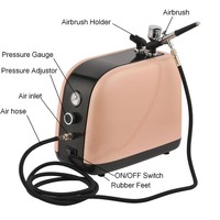 Machine de bronzage par pulvérisation professionnelle modèle HS-386K pour salon, aérographe portable avec moteur à piston, compresseur refroidi par air