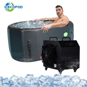 Di alta qualità 1/2HP bagno di ghiaccio macchina sistema di raffreddamento ad acqua sport recuperare acqua refrigeratore ad immersione fredda vasca uso per gli atleti