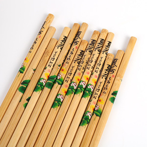 100% <span class=keywords><strong>palillos</strong></span> chinos de bambú de <span class=keywords><strong>madera</strong></span> reutilizables naturales/<span class=keywords><strong>palillos</strong></span> impresos <span class=keywords><strong>redondos</strong></span> de bambú personalizados al por mayor - Product Image 4