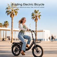 Vélo électrique pliable tout-terrain pour adultes, avec cadre en acier 20*3 pouces, moteur de moyeu arrière 250W 7 vitesses, batterie au lithium, pneus larges, en stock UE