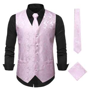 King Mcgreen Star Boda Hombres Traje <span class=keywords><strong>Chaleco</strong></span> Slim Fit Elegante Floral <span class=keywords><strong>Chaleco</strong></span> para hombres Elegante Traje de alta calidad Chalecos hechos - Product Image 6