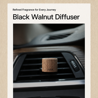 Diffuseur voiture en bois de noyer naturel, clip d’aromathérapie aux huiles essentielles, support OEM/ODM
