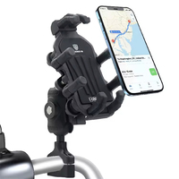 Soporte antirrobo para teléfono de motocicleta, actualización de Instalación rápida, abrazadera de manillar, amortiguación, soporte para teléfono móvil, soporte para teléfono