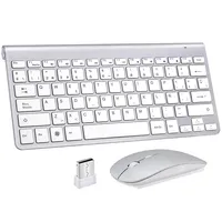 2,4G Беспроводная Бесшумная клавиатура и мышь комбинированная мини беспроводная клавиатура мышь комбинированный набор для ноутбука настольного ПК