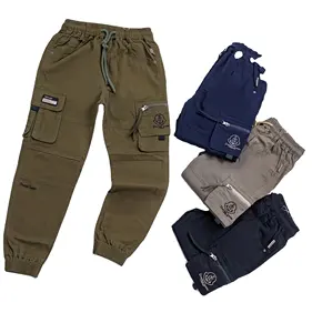 Детская одежда, детские весенне-осенние длинные брюки, 2024 повседневные брюки для мальчиков, рабочие штаны для мальчиков