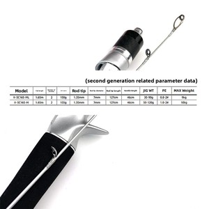 <span class=keywords><strong>Canne</strong></span> à pêche en mer Kaman Long Section Half Offshore, 2 brins, pointe en carbone massif, action rigide, 150g, pour la pêche au dourade noire et au poulpe - Product Image 2