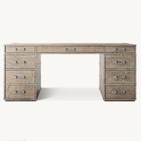 Meubles de bureau classiques de luxe en bois massif et métal bureau d'ordinateur Villa hôtel ventes directes d'usine peuvent être personnalisés