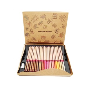 กล่องสี48ที่ละลายน้ำได้สามเหลี่ยมสีดินสอชุดดีลักซ์ DIY ชุดวาดภาพชุดสำหรับโรงเรียน<span class=keywords><strong>เด็ก</strong></span>ของขวัญ - Product Image 1
