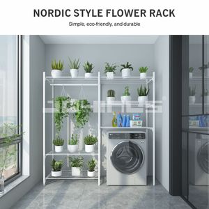 Scaffale Joyings in Metallo Regolabile per Bagno e Lavatrice, Ripiano Antipolvere per Stoccaggio Sopra il WC - Product Image 5