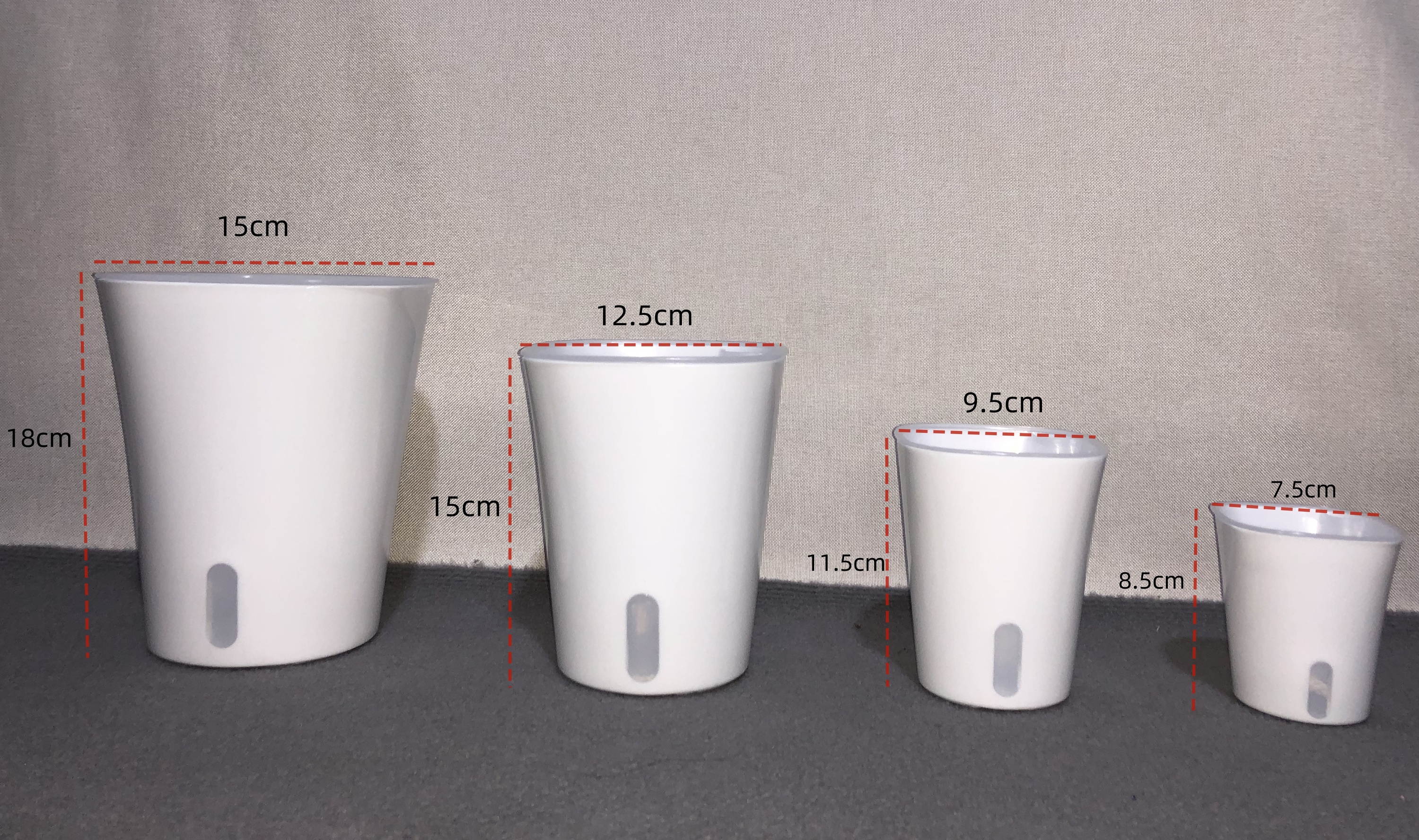 12.5×15cm Eco-Friendly Self-Watering Planter with Clear Visible Water Reservoir - View 3