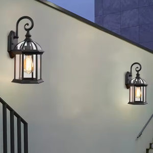 Applique murale LED noire vintage moderne Lampes Jardin Rue Vente en gros Base en aluminium étanche Blanc chaud Alimentation solaire CCT - Product Image 4