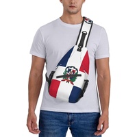 Sac à bandoulière avec drapeau de la République dominicaine, sac à dos patriotique, grand sac de voyage, sac de randonnée, sac de poitrine, sac à bandoulière pour hommes et femmes, personnalisé
