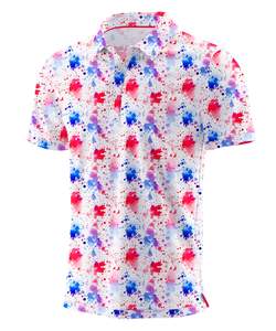 Chemise de golf pour hommes en maille respirante à séchage rapide, imprimée numériquement, personnalisée 2025, 88% polyester, 12% élasthanne - Product Image 2