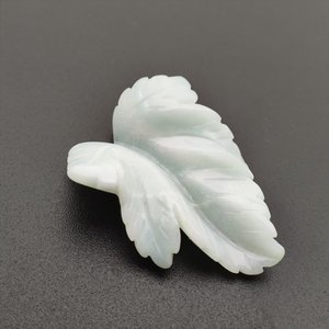 OEM High quality Handcraft Blue Quartzite 24mm-41mm Gemstone blue Various styles Leaf For Design - Product Image 4