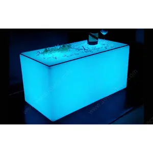 VIP sectional lumen lighted rectangle coffee table for hookah nightclub (CB1001)