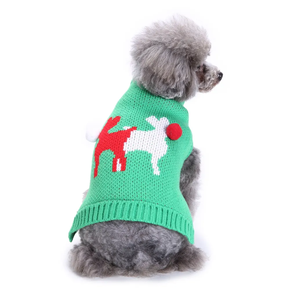عيد الميلاد عالية الرقبة زي الكلب الملابس الحيوانات الأليفة سترة الملابس الحيوانات الأليفة عيد الميلاد القماش