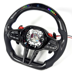 Volante in Fibra di Carbonio LED per <span class=keywords><strong>BMW</strong></span> G02 G05 G06 G09 <span class=keywords><strong>G11</strong></span> G12 G15 G20 G22 G28 G29 G30 G38 G80 G82 F40 F90 - Product Image 2