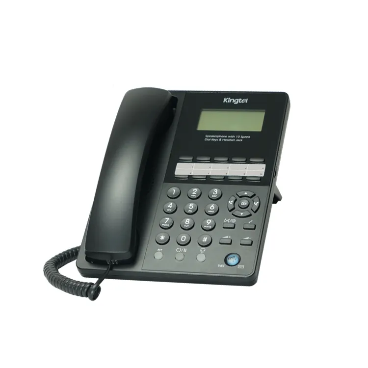 Kingtel Speakerphone jangkauan 1 Meter, 10 tombol penyetel kecepatan, telepon bisnis pemanggil ID telepon rumah