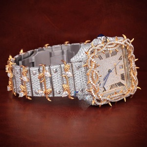 Montre Moissanite Iced Out pour Homme, Couleur <span class=keywords><strong>D</strong></span> VVS1, Acier Inoxydable, Étanche, Automatique, Style Hip Hop, Certificat GRA - Product Image 5