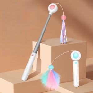 Múltiples formas ajustables de jugar, lindos juguetes para gatos, juguete para gatos corriendo, juguete de leaser retráctil para jugar en interiores - Product Image 1