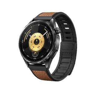 สายนาฬิกาซิลิโคนแม่เหล็ก CHARM สำหรับ GT6 และ Watch S11 พร้อมหัวเข็มขัดหนังลายลิ้นจี่ ใช้ได้กับ /Oppo - Product Image 5