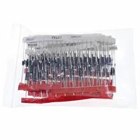 Lot d'échantillons de 200 diodes redresseuses Schottky à commutation rapide, 14 types, 1N4001 1N4007 1N5819