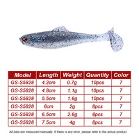 Leurre artificiel Big Shads de 4,2 cm à 7,5 cm, matériau PVC, queue en T, leurres souples, bar, perche, sandre, appât souple de pêche