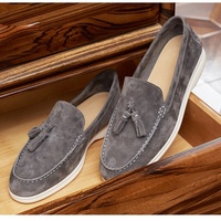 Mocassins élégants de luxe pour hommes en daim de veau avec pompons, style Old Money, chaussures décontractées, personnalisables, marque privée, OEM ODM, tailles 38-46