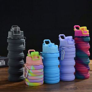 Custom Logo Eco Friendly Bottle <b>Water</b> Collapsible Cute Recyclable Colored <b>Bulk</b> Gym Silicone <b>Water</b> Bottles - Product Image 5