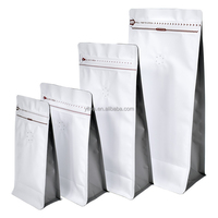 Sachets de 250g à fond carré, ventilés et anti-humidité, imprimés sur mesure, pour café en dosettes, lait et aliments pour animaux de compagnie