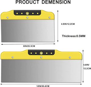 Ensemble de couteaux à mastic pour cloisons sèches, spatules en acier inoxydable avec lame conique pour la décoration murale, outils à main (8'', 12'') - Product Image 2