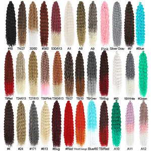 Synthetic Hair Extension Dyed Long Curly High Temperature Fiber Machine Double Weft <b>Braids</b> Latin American Curls - Product Image 2