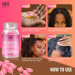 Nouvelle arrivée Batana huile vitamine E réparation endommagé pour le traitement des soins capillaires croissance des cheveux huile sérum Capsule - Product Image 6