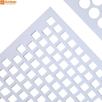 Tôle perforée décorative à trous carrés de 0,1 mm, 3 mm, 6 mm d'épaisseur, pour façade murale