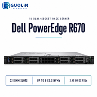 Hébergement d'applications d'entreprise avec calcul haute densité DDR5 NVMe Dual Intel Xeon 6 Dell PowerEdge R670 1U Rack Server