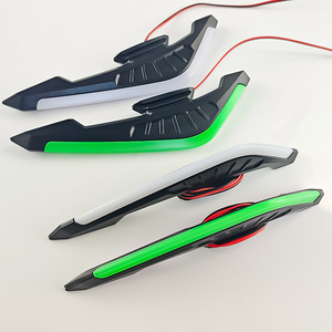 Ailerons latéraux LED Qiangye pour moto, 20 cm, pièces de modification universelles pour la décoration de la carrosserie de scooter - Product Image 3