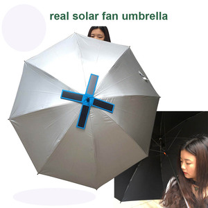 Parasol solaire anti-UV de 30 pouces, couleur noire, 8K, rechargeable par USB et solaire - Product Image 2