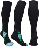 Chaussettes de compression artistiques |   Chaussettes en coton/fibre de bambou à séchage rapide, style classique, tricotées, pour adultes |   OEM personnalisé
