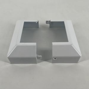Cubierta de base de poste derramado de aluminio blanco de 3 pulgadas Herrajes de valla populares con placa de marco de metal y brida - Product Image 4