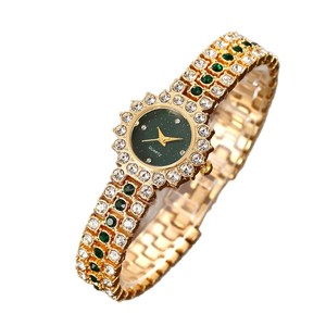Reloj de cuarzo para mujer con diamantes de girasol, reloj de moda elegante de lujo, conjunto de regalo de joyería - Product Image 5