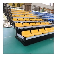 Grillades télescopiques mobiles dossier bas en plastique siège de stade activité intérieure sports repos chaise gym gradin