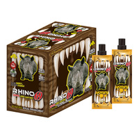 Sachet vide de miel de rhinocéros personnalisé Gel d'énergie bouteille de miel sac en forme de capsule de pilule d'amélioration masculine pochette en plastique d'aluminium
