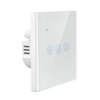 Tuya Smart EU Standard Smart Life 3 Gang Noir Blanc Or Lumière Mur Wifi Switch Fonctionne avec Google Home Alexa IFTTT