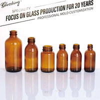 Flacon compte-gouttes en verre ambré marron personnalisé en gros, flacon vide rechargeable de 50 ml pour l'emballage d'huiles essentielles d'aromathérapie