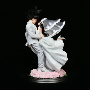 Figurines PVC de haute qualité <span class=keywords><strong>Dragon</strong></span> <span class=keywords><strong>Ball</strong></span> Z - Scène de mariage de <span class=keywords><strong>Chichi</strong></span> et Son Goku - Jouets d'action et figurines d'anime DBZ - Product Image 4