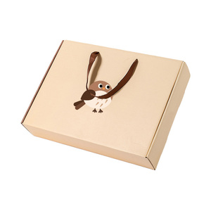 Luxe Kleine Kleding Geschenkdoos Verzending Verpakking Cosmetische Golfkartonnen Kwaliteitsborging Mailer Doos Cartoon Doos En Tas Set - Product Image 6